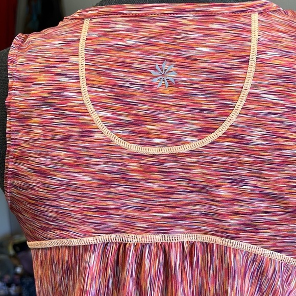 Athleta Gem Pop Space Dye Run Tank Tops size Medium Orange Multi Color - Picture 4 of 8